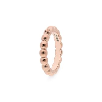 Qudo Womens Basic Veroli Ring In Rose Gold