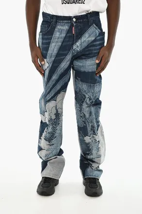 Dsquared2 Jeans ROADIE Effetto Distressed con Maxi Patch 23cm Dsquared2
