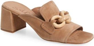 Pedro Garcia Umita Slide Sandal in Beige Plush Suede-Oak at Nordstrom, Size 10.5Us