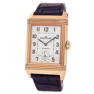 Jaeger-LeCoultre Pre-owned Jaeger LeCoultre Reverso Classic Large Duoface Silver Dial Mens Watch Q3832420