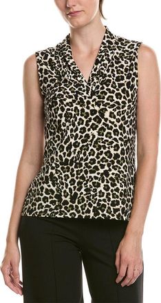 Anne Klein The Triple Pleat Printed Top