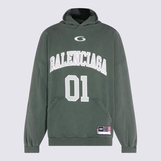 Balenciaga Green Cotton Sweatshirt