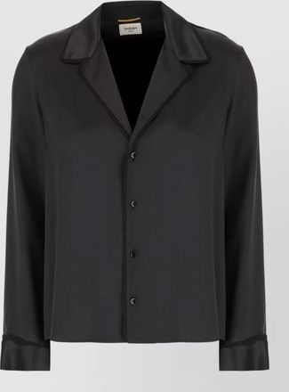 Saint Laurent silk shirt long sleeves notched lapels