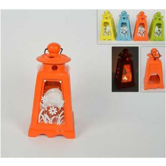 Trade Shop Trade Shop - Portacandela Porta Candela Lumino Lanterna Ceramica Decorativa Pasqua