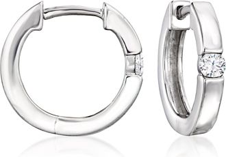 RS Pure by Ross-Simons Diamond Hoop Earrings in Sterling Silver