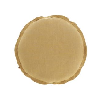 K Home Runder Kissenbezug Milena &oslash; 45 cm - Senfgelb