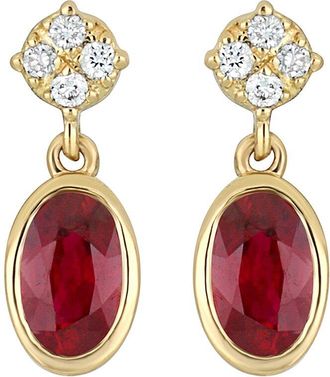 Bony Levy 18K 0.50 Ct. Tw. Diamond & Ruby Earrings