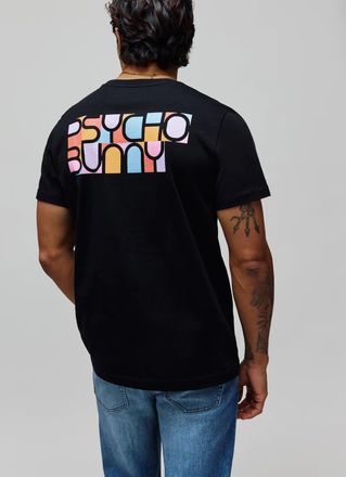 Psycho Bunny Mens Raphael Back Graphic Tee 001 BLACK / XXL