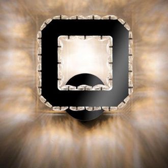 Trade Shop Trade Shop - Copy Of Applique Da Parete In Cristallo Led 15w Tondo Con Stella Lampada Luce Naturale 01665