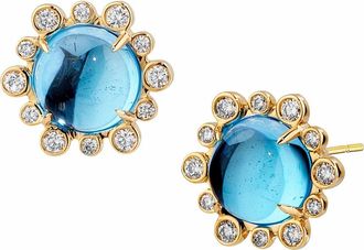 Syna Aura Petite Studs in Blue Topaz at Nordstrom, Size Small
