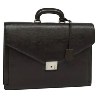 Burberry Tweedehands leren handtassen - Dames - Pre-owned - Bruin - Maat: ONE Size Leer