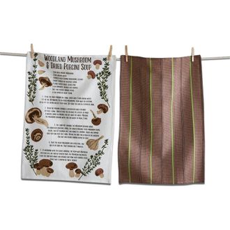 Tag Mushroom Soup Kitchen Towels Set of 2 Multicolor Cotton in Multicolored at Nordstrom