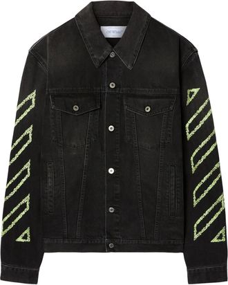 Off-white Giacca denim Arrow Outline - Nero