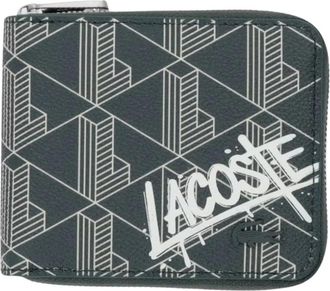 Lacoste Nh 5315Bg Rfid Portemonnee met rits - Heren - Portefeuilles - Groen - ONE Size - Leer - Accessoires