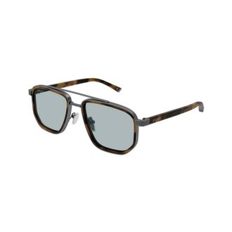 Gucci Navigator Frame Zonnebrillen - Heren - Zonnebrillen - Grijs - 55 MM - Accessoires
