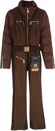 Goldbergh Brown Starstruck Printed Ski Suit Size L