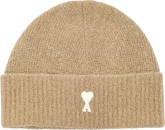 Ami Ribbed Knit Alpaca Beanie
