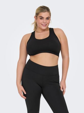 Only Play Sport-BH ONLY PLAY ONPDAISY-2 SEAM BRA CUR NOOS, Damen, Gr. 40/42, N-Gr, schwarz, Jersey, Obermaterial: 92% Polyamid, 8% Elasthan, unifarben, slim fit