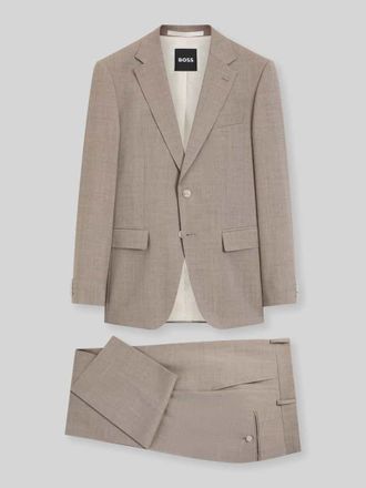 HUGO BOSS Slim Fit Anzug aus reiner Schurwolle Modell H-HUGE-2PCS-263 in Beige, Gr&ouml;&szlig;e 106