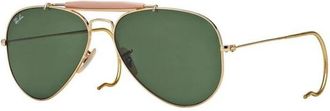 Ray-Ban Klassieke Aviator Zonnebril - unisex - Zonnebrillen - Geel - 58 MM - Accessoires
