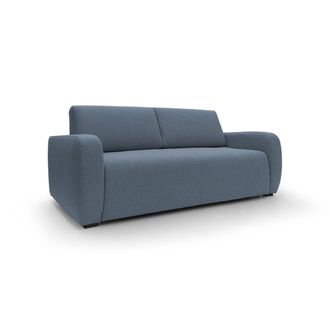 Divani.Store Divani.store - Duna Sof&aacute; Cama Convertible Con Colch&oacute;n De 20 Cm De Tela Suave Flameada E Impermeable 195 Cm (mat. 140x197) Azul