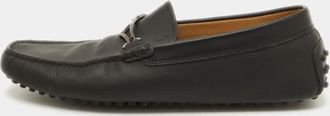 Tod's Tods Black Leather Slip On Loafers