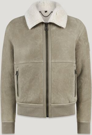 Belstaff Trace Jacket Mens English Shearling Fossil / Natural Size 3XL