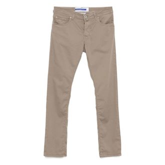 Jacob Cohen Chinos, male, Beige, W32, Handmade Cotton/Lyocell Trousers