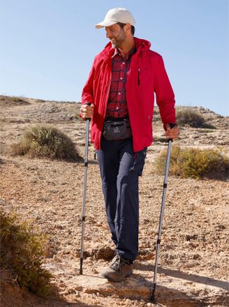 Catamaran Outdoorjacke CATAMARAN, Herren, Gr. 48, rostrot, schwarz, 100% Polyester, Wattierung:100% Polyester, unifarben, Jacken Outdoorjacke