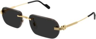 Cartier Ct 0577S Zonnebril - unisex - Zonnebrillen - Geel - 55 MM - Nylon - Accessoires