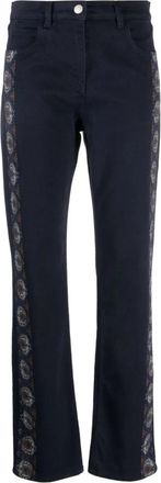 Etro Jeans - Dames - Bootcut Jeans - Blauw - W28 - Katoen - Jeans