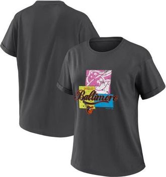 WEAR by Erin Andrews Womens WEAR by Erin Andrews Charcoal Baltimore Orioles Domestic Box Color Boyfriend T-Shirt at Nordstrom, Size X-Small