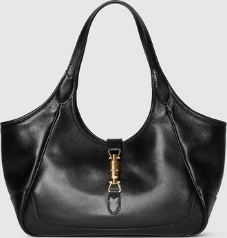 Gucci Mercato Small Tote Bag, Black, Leather