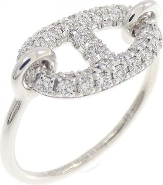 Herm&egrave;s White Gold (18K) Band Ring (Pre-Owned)