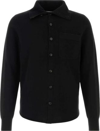 Dries Van Noten Monaco Cardigan - Heren - Casual Overhemden - Zwart - M - Kasjmier - Overhemden