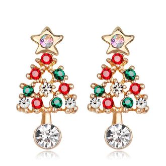 Generic Christmas Ear Stud Earrings Tree Santa Claus Women Earrings Jewelry Fashion Dexterous and Professional Multicoloured