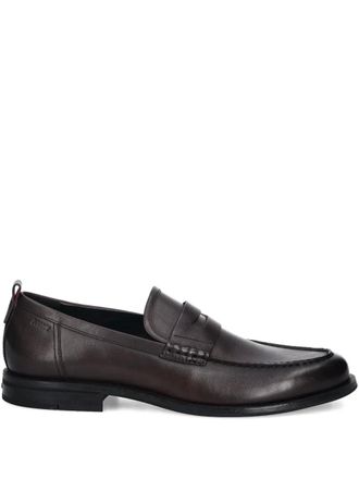 HUGO BOSS penny-strap loafers - Brown