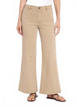 Lyss&eacute; Iris Wide Leg Everyday Denim Pants In Beige