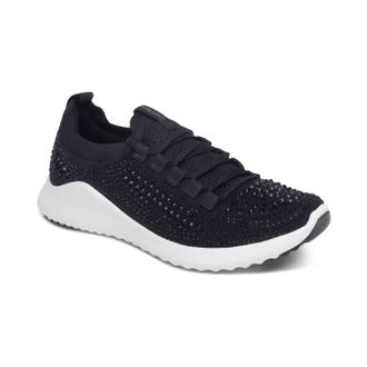 Aetrex Womens Carly Arch Support Sneakers In Black Sparkle
