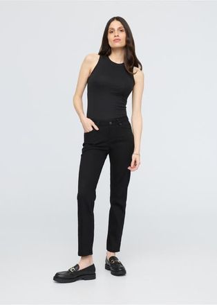 Duer Performance Denim Girlfriend in Black at Nordstrom, Size 25 X 28