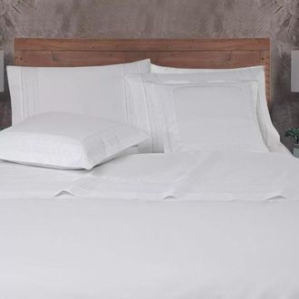 Casa da Laura S&aacute;banas 100% algod&oacute;n 1000 hilos bordado blanco cama 180 2 almohadas