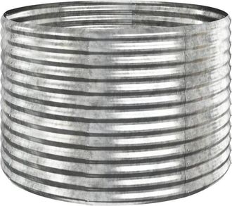 vidaXL Jardinera arriate acero galvanizado plata 100x100x68 cm vidaXL