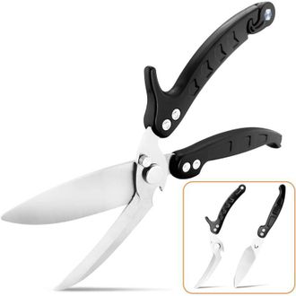 OEM Tijeras De Cocina Robustas Con Resorte Y Hoja Dentada Para Aves, Pescado Y Hierbas Multiherramienta Desmontable - Crezuo