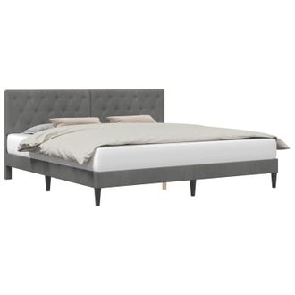 vidaXL Estructura De Cama Gris Oscuro 180 X 200 Cm Terciopelo Vidaxl