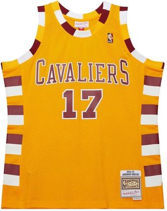 Mitchell & Ness NBA Alternatief Shirt 2004-2005 Varejao Geel - Heren - Fitness - Geel - L - Fitness