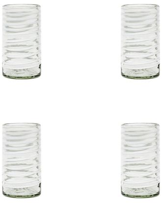 10 Strawberry Street Set Of 4 Meridia Mexican Glassware Hiballs
