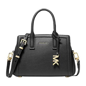 Michael Kors Tassen, Dames, Zwart, ONE Size, Leer, Laila Leren Schoudertas