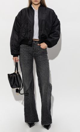 Balenciaga Polo With Embroidered Logo, Womens, Grey