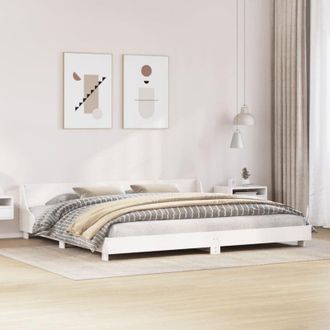 vidaXL Vidaxl - Bed Frame without Mattress White 180x200 cm Super King Solid Wood Pine