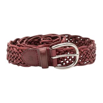 Dragon Diffusion 30mm London Gesp Riem - Dames - Accessoires - Rood - Maat: 85 CM Leer